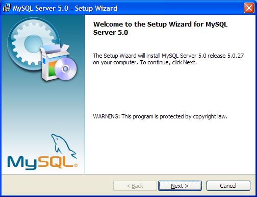 Start the MySQL Server Installation